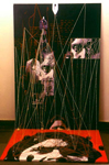 Title: Memories Coherent Incoherent-I, Medium: Mixed Media, Size: Panel 1 - 36in x 72in, Panel 2 - 36in x 24in, Year: 2001
